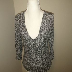 MICHAEL Michael Kors • Black/White Snakeskin Blouse